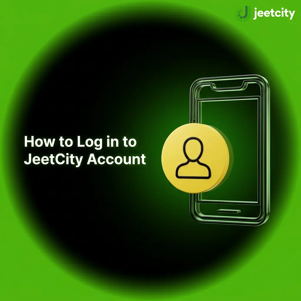 JeetCity account login page showing email, mobile, or social login options to access balance and settings