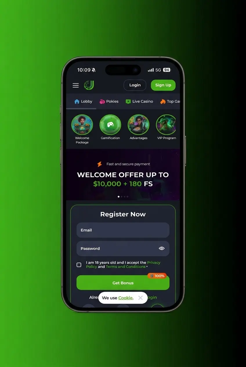 JeetCity slot game lobby on desktop showing login screen, game filters, and spin controls for online slots