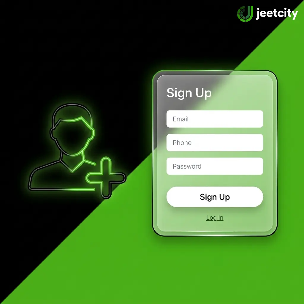 JeetCity Australia registration steps showing sign-up form, email verification, and welcome bonus claim process