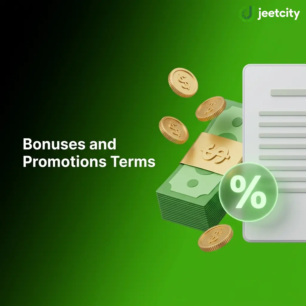 JeetCity bonuses and promotions terms including wagering requirements, free spins, cashback rules, and eligibility for Australian players