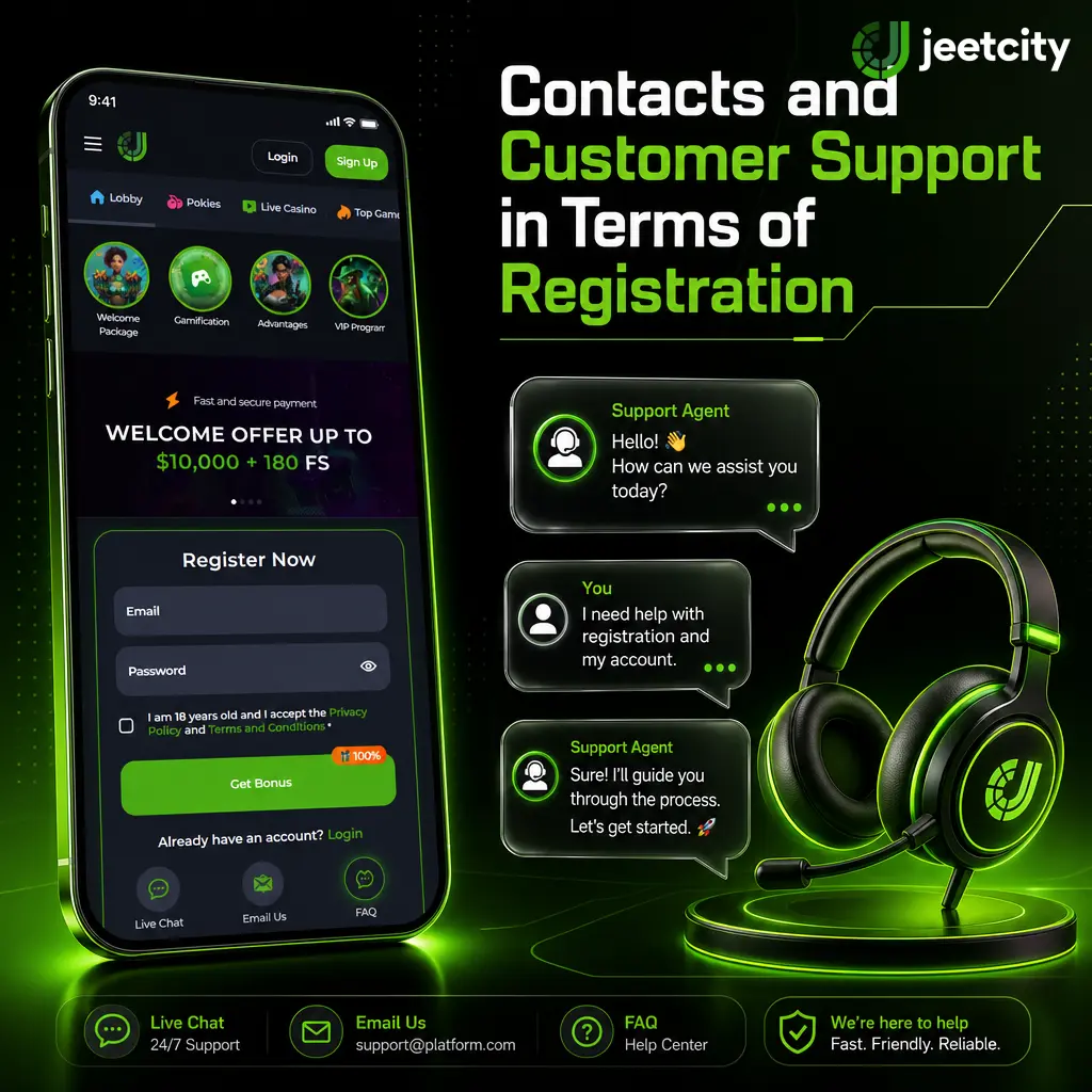 JeetCity 24/7 customer support channels for registration and verification help in Australia