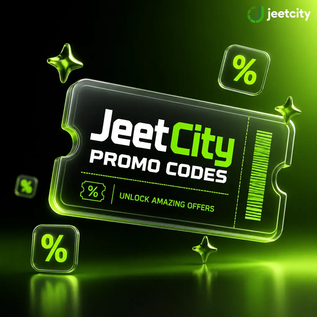 JeetCity 2026 cashier screen showing active promo codes WELCOME7500, RELOAD50 and CASHBACK10 for deposit bonuses