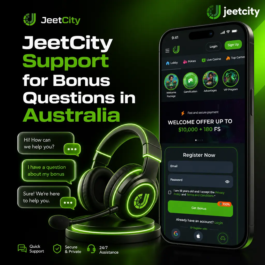 JeetCity 24/7 support channels for bonus questions in Australia: live chat, email, and Telegram contact options