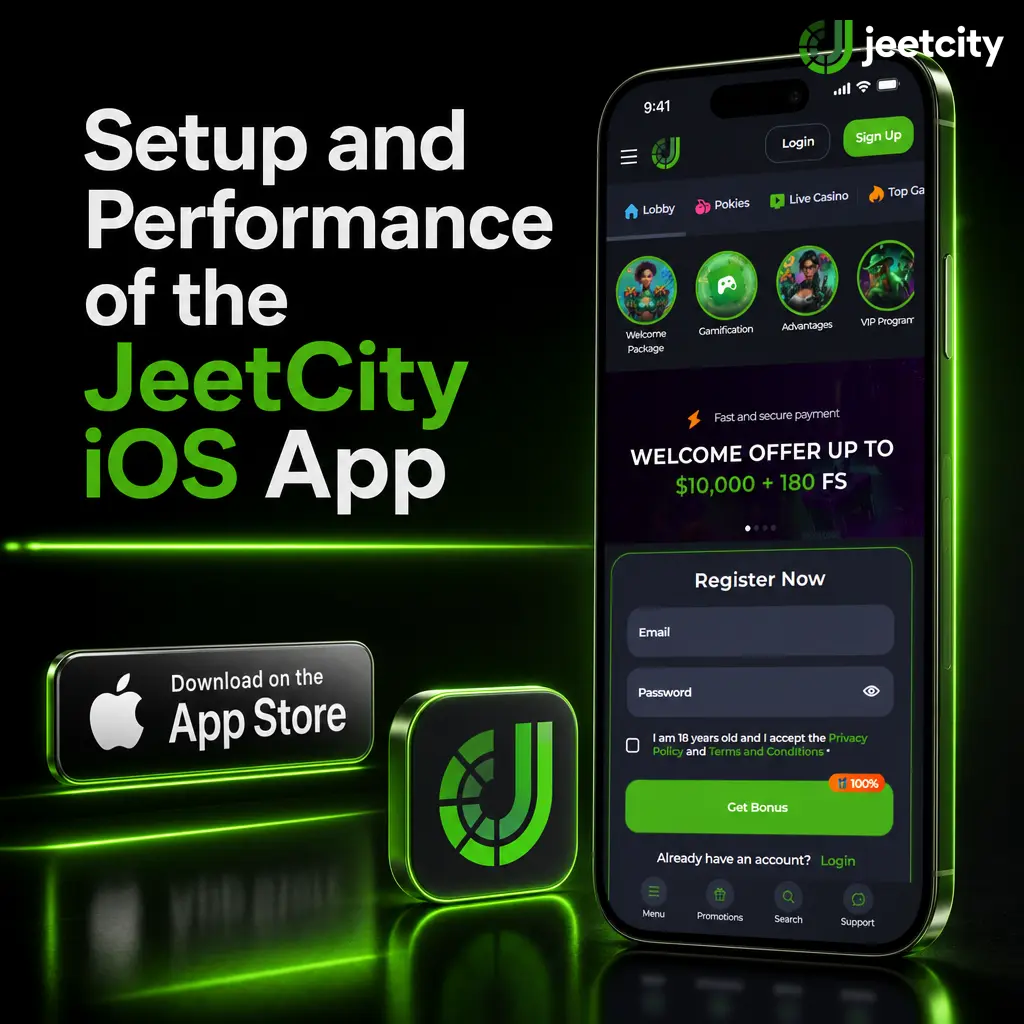 JeetCity iOS web app setup guide showing Safari share menu steps to add the icon to the home screen